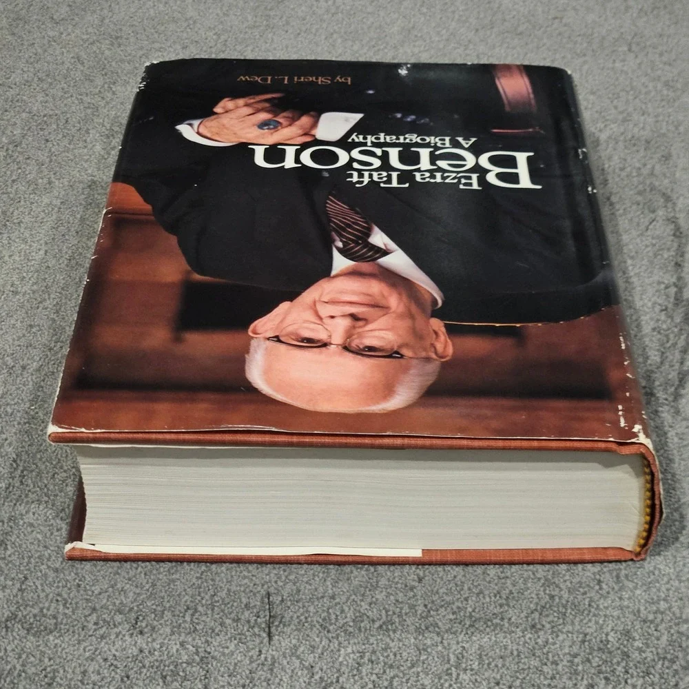 SIGNED Ezra Taft Benson A‎ Biography by Sheri L Dew Hardcover Deseret Book 1987